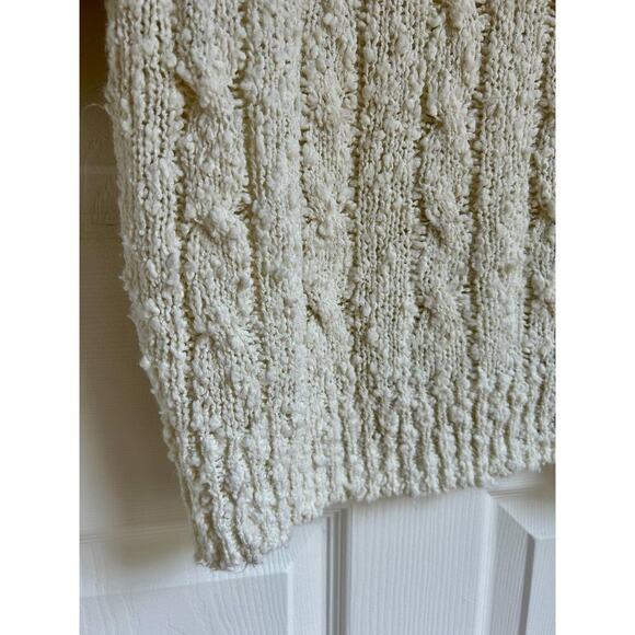 Vintage Women's Short Sleeve Chunky Cable Knit Sweater Size Medium - Picture 5 of 6